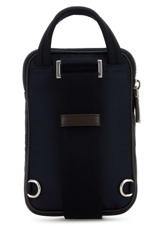 Prada Men Two-Tone Nylon And Suede Phone Case