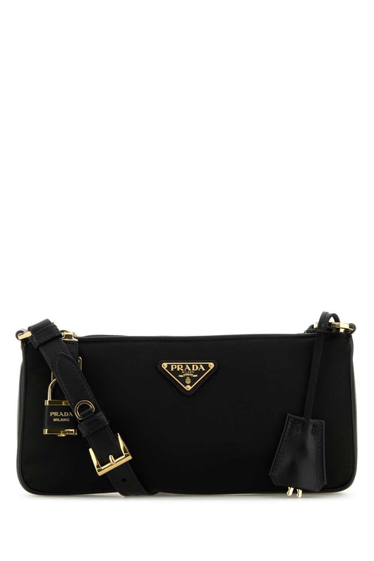 Prada Women Black Re-Nylon Crossbody Bag