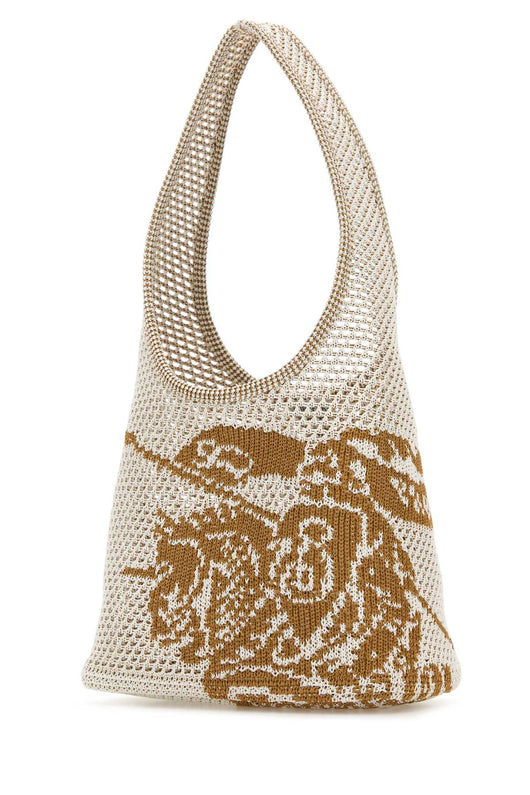 Burberry Women White Crochet Shoulder Bag