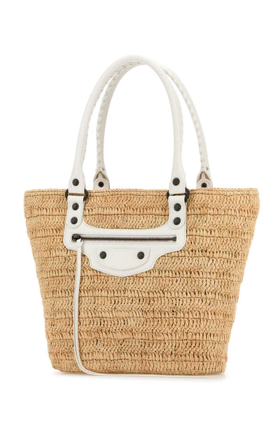 Balenciaga Women Raffia Small Le City Bucket Bag