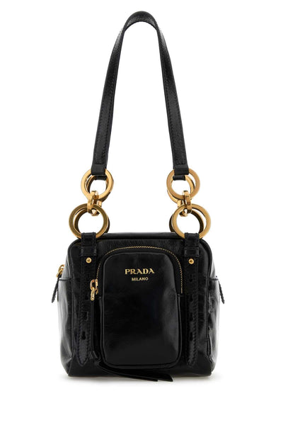Prada Women Black Mini Prada Dangle Handbag
