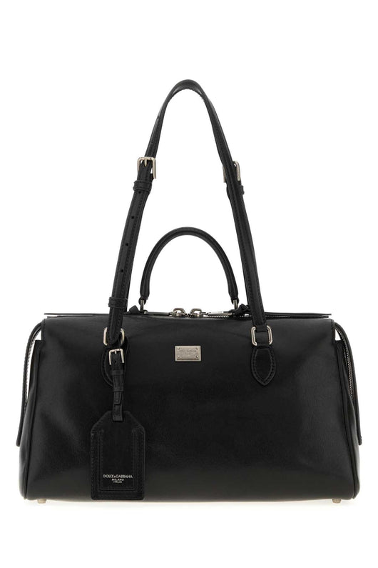 Dolce & Gabbana Women Black Leather Vittoria Handbag