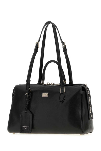 Dolce & Gabbana Women Black Leather Vittoria Handbag