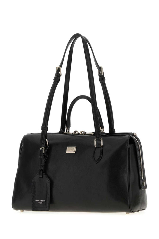Dolce & Gabbana Women Black Leather Vittoria Handbag