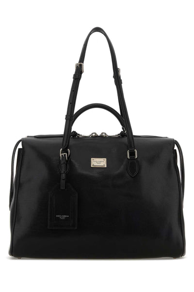 Dolce & Gabbana Women Black Leather Vittoria Handbag