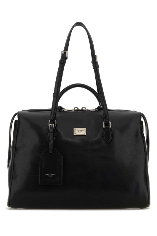 Dolce & Gabbana Women Black Leather Vittoria Handbag