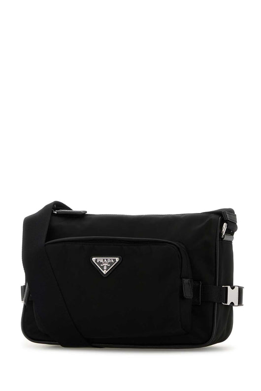 Prada Men Black Canvas Crossbody Bag