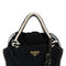 Prada Women Black Raffia Small Handbag