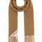 Prada Women Camel Cashmere Scarf