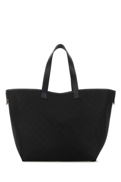 Gucci Men Black Fabric Shopping Bag