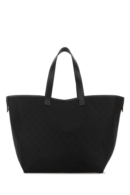 Gucci Men Black Fabric Shopping Bag
