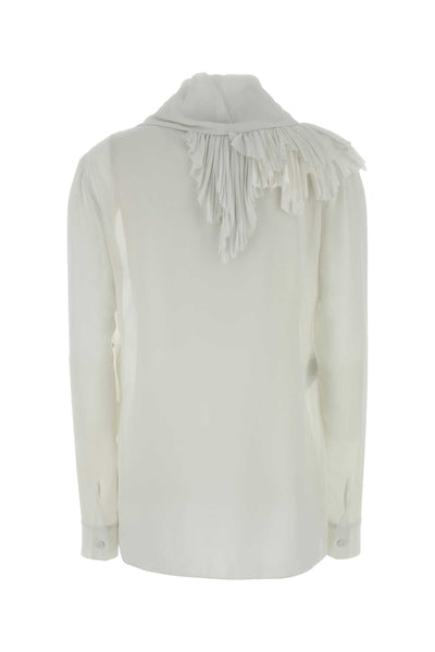 Alberta Ferretti Women White Crepe Shirt