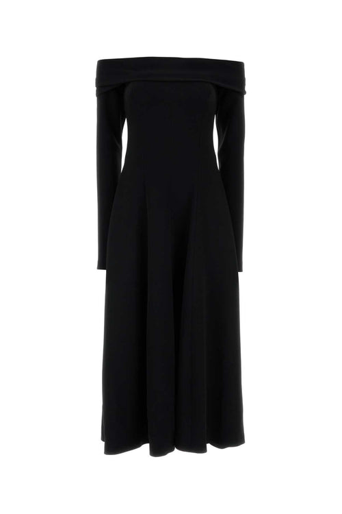 Alberta Ferretti Women Black Stretch Crepe Dress