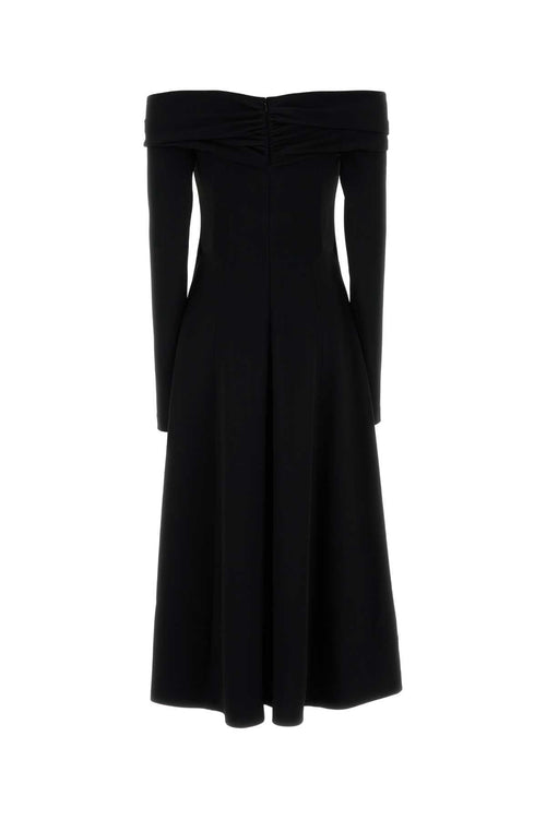 Alberta Ferretti Women Black Stretch Crepe Dress