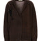 Alberta Ferretti Women Brown Wool Blend Cardigan