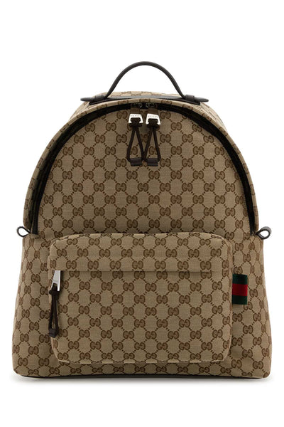 Gucci Men Gg Fabric Backpack