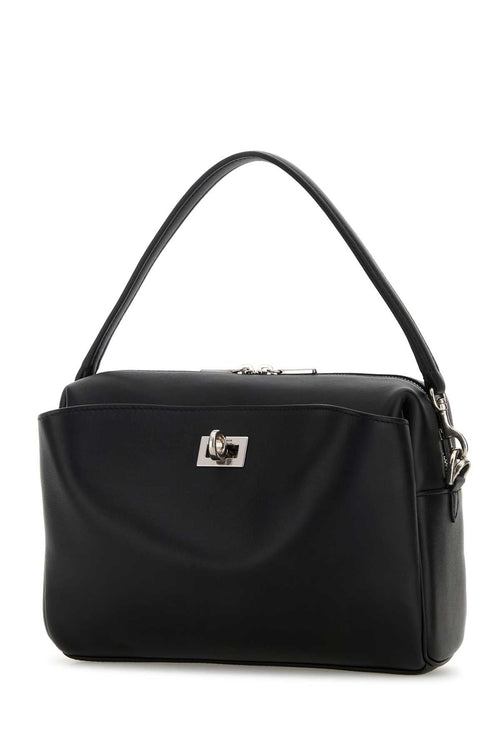 Balenciaga Men Black Leather Rodeo Handbag