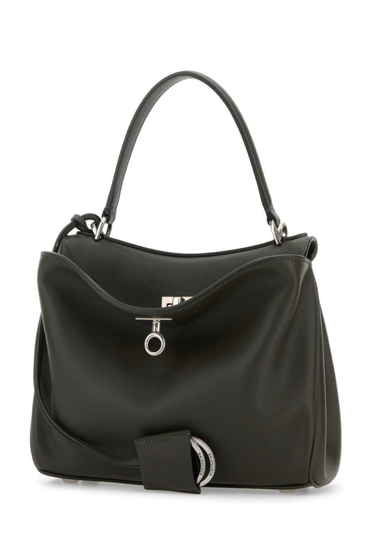 Balenciaga Women Dark Green Leather Mini Rodeo Handbag