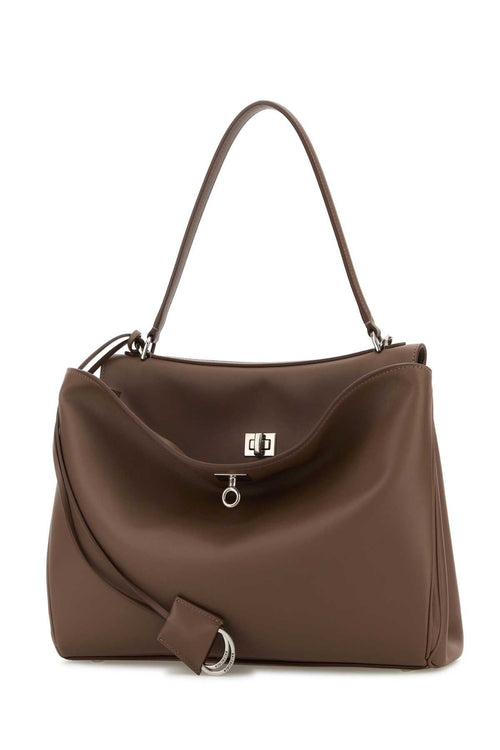 Balenciaga Women Brown Leather Medium Rodeo Handbag