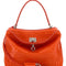 Balenciaga Women Orange Leather Mini Rodeo Handbag