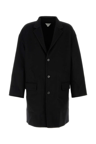 Bottega Veneta Men Black Wool Coat