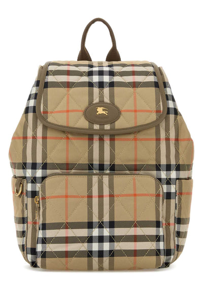 Burberry Women Embroidered Canvas Backpack