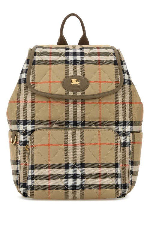 Burberry Women Embroidered Canvas Backpack