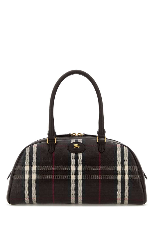 Burberry Women Printed Canvas Medium Highlands Handbag