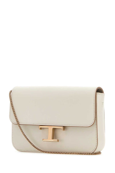 Tod's Women Ivory Leather Micro Crossbody Bag