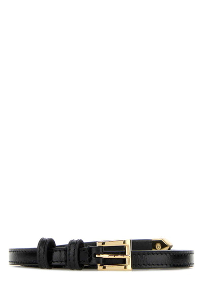 Prada Women Black Leather Belt