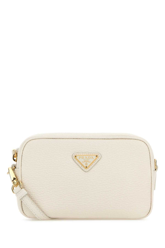 Prada Women White Leather Crossbody Bag