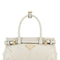 Prada Women Ivory Leather Mini Prada Bonnie Handbag