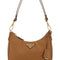 Prada Women Caramel Leather Mini Prada Re-Edition Shoulder Bag