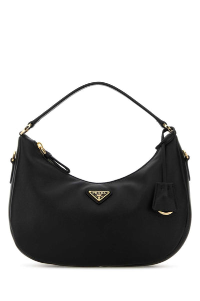 Prada Women Black Leather Handbag