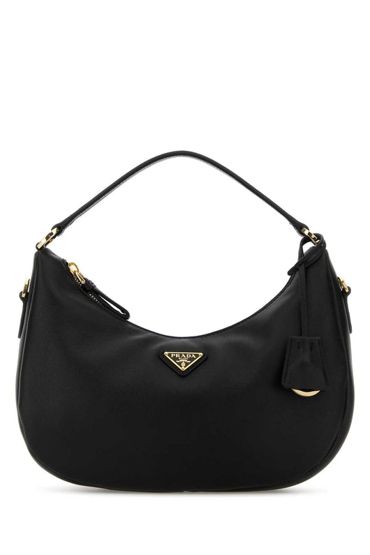 Prada Women Black Leather Handbag