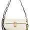 Prada Women White Leather Small Prada Soft Sound Shoulder Bag