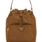 Prada Women Caramel Re-Nylon Duet Bucket Bag