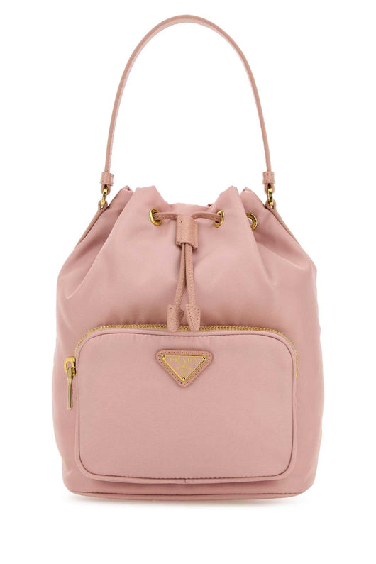 Prada Women Pink Re-Nylon Duet Bucket Bag