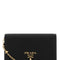 Prada Women Black Leather Mini Shoulder Strap