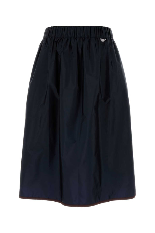 Prada Women Midnight Blue Re-Nylon Skirt