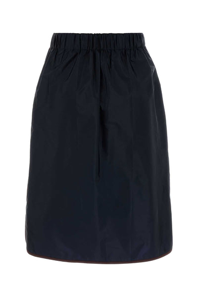 Prada Women Midnight Blue Re-Nylon Skirt