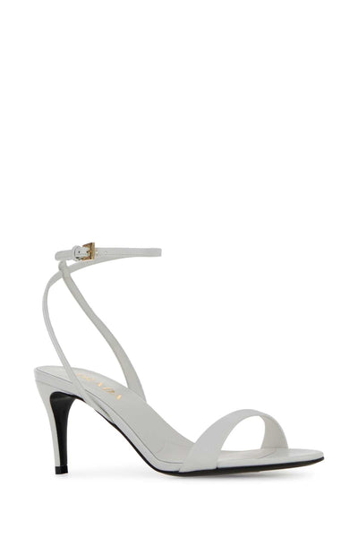 Prada Women White Leather Sandals