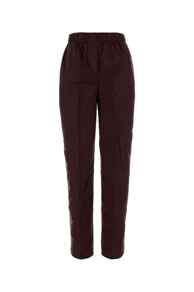Prada Women Burgundy Re-Nylon Pant