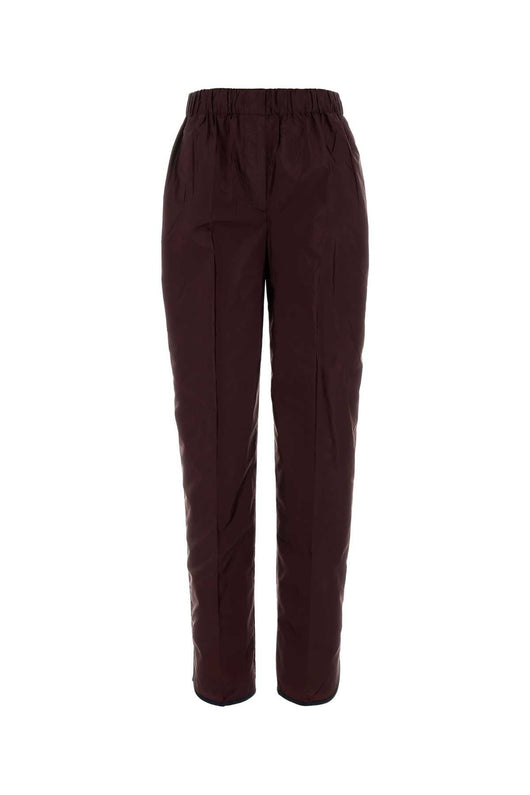 Prada Women Burgundy Re-Nylon Pant