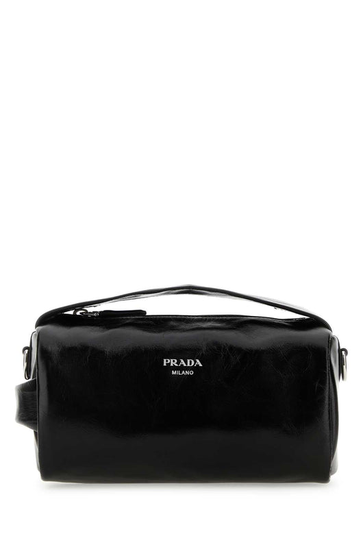 Prada Men Black Lather Handbag