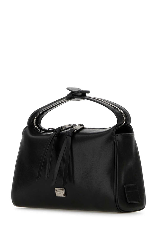 Dolce & Gabbana Men Black Leather Vittoria Handbag