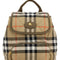 Burberry Women Embroidered Canvas Mini Horseshoe Backpack