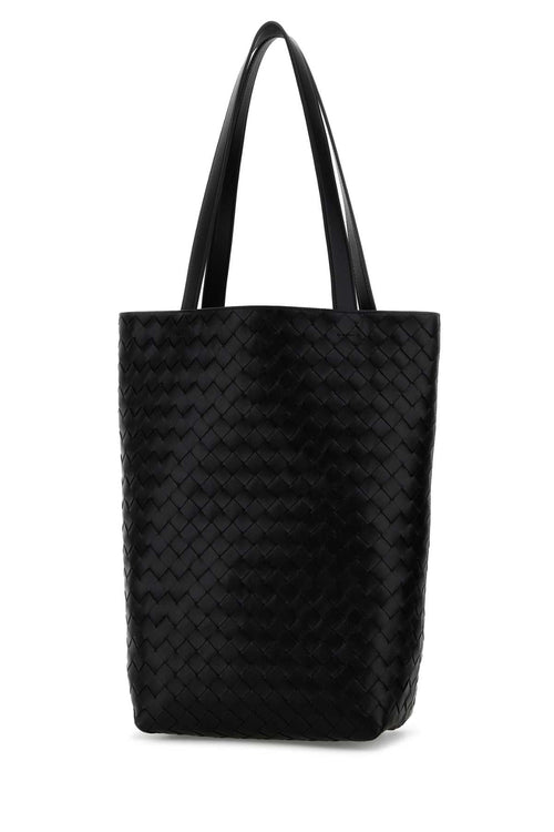 Bottega Veneta Men Black Leather Classic Shopping Bag