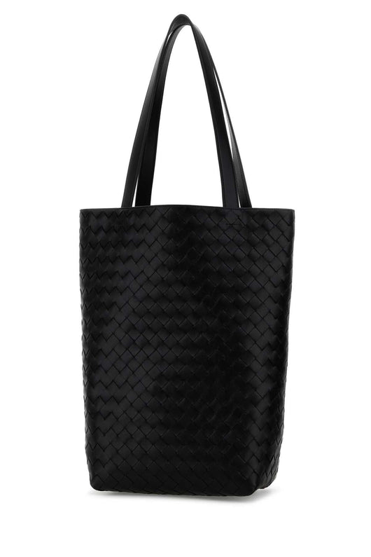 Bottega Veneta Men Black Leather Classic Shopping Bag