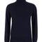 A.P.C. Women Blue High Neck Sweater With Logo Embroidery In Wool Woman